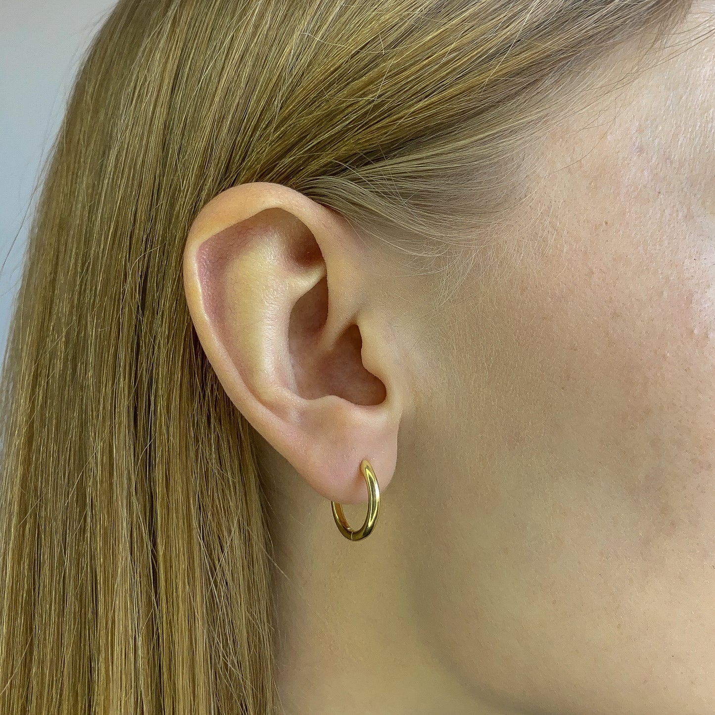 Sterling Silver Gold Plated 12 - 20 mm Hoops