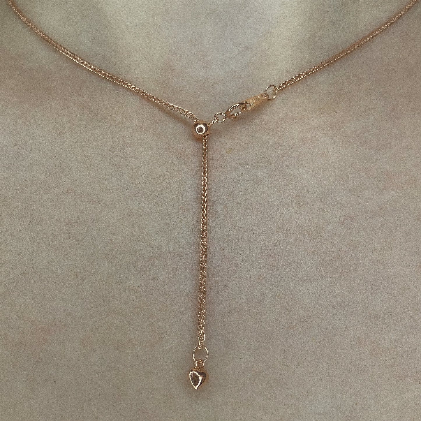 Sterling Silver Heart Pendant 1 mm Chopin Chain