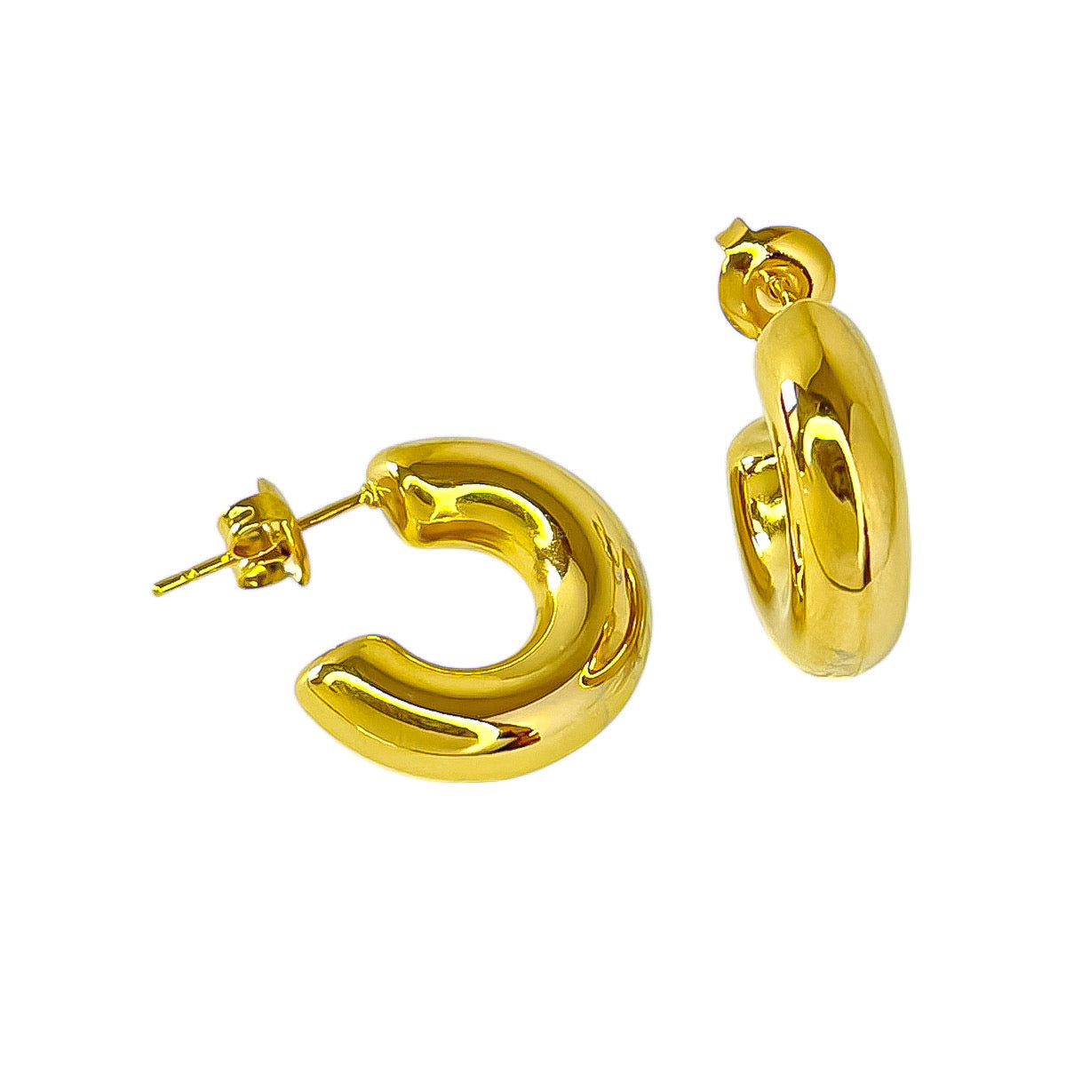 Auksuoti auskarai „Golden Hoops“