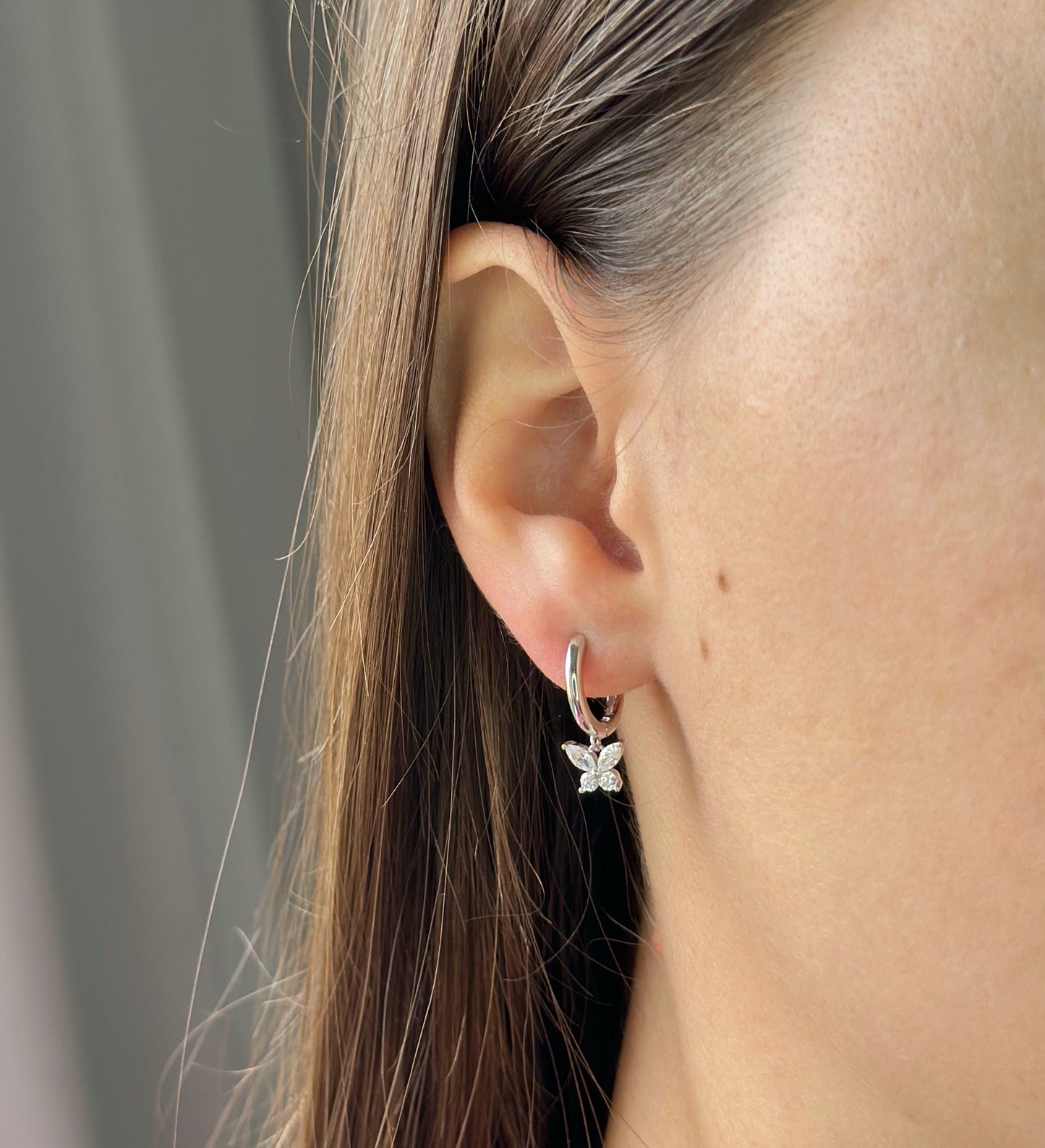 Sidabrinės rinkutės su drugeliu