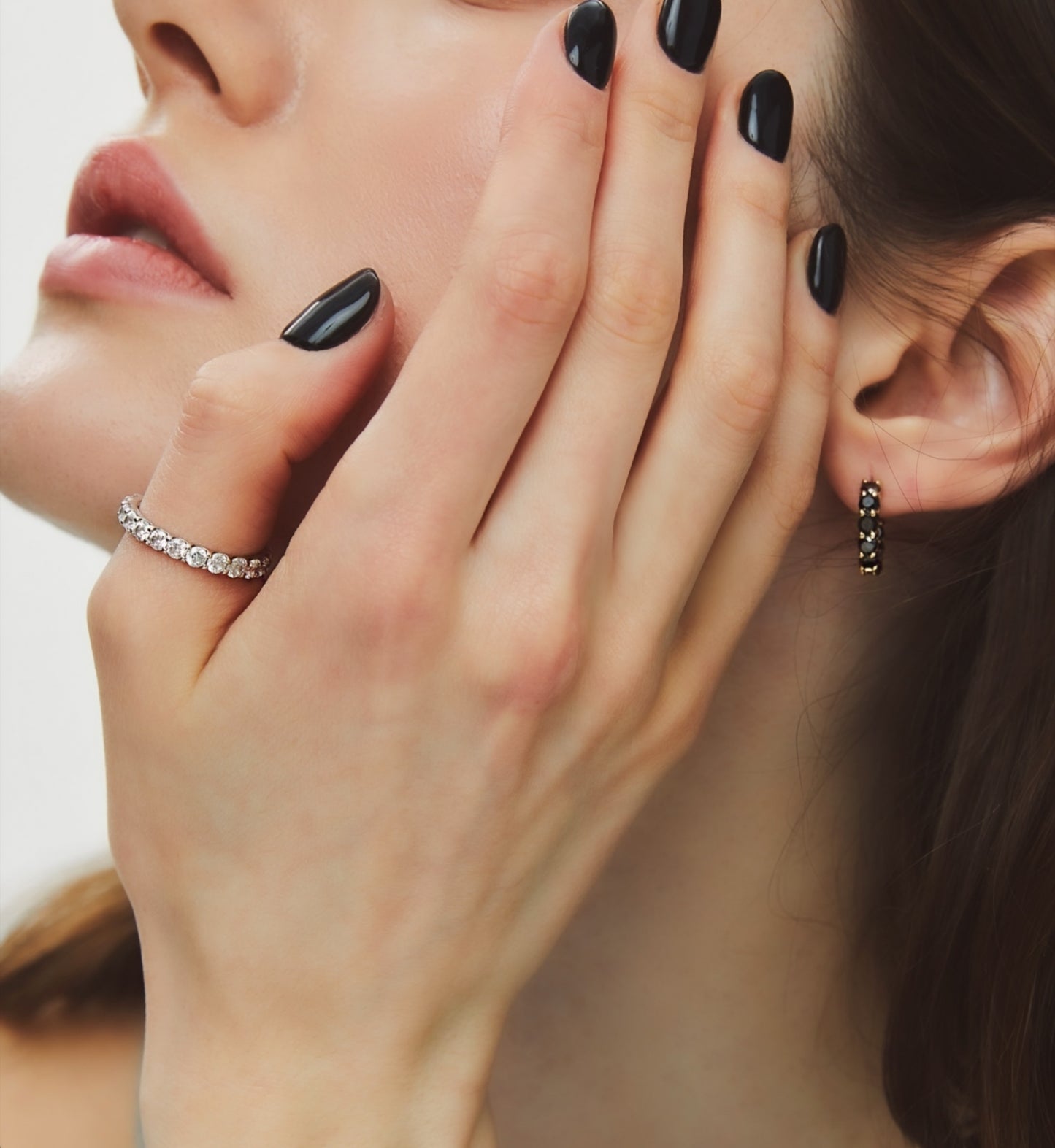 Sterling Silver Rhodium Plated 3 mm CZ Band Ring