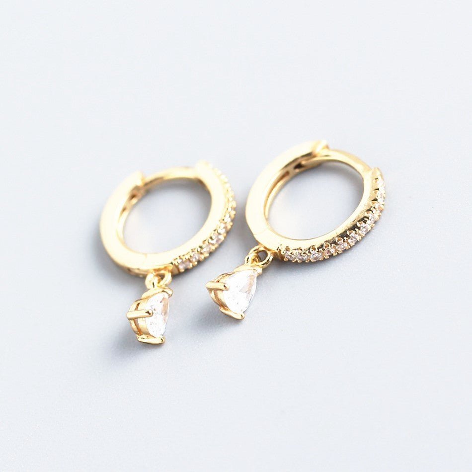Sterling Silver Gold Plated Hoops with Charms