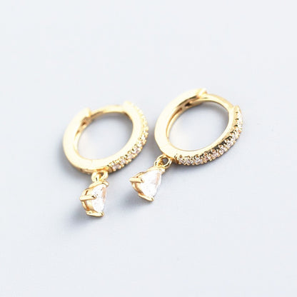 Sterling Silver Gold Plated Hoops with Charms