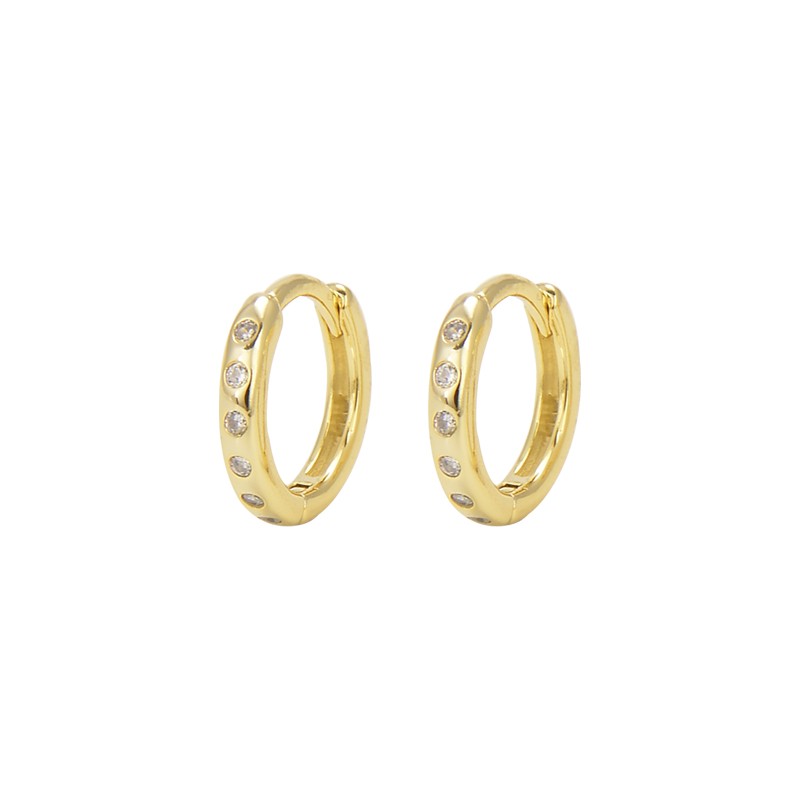 Sterling Silver CZ Hoops