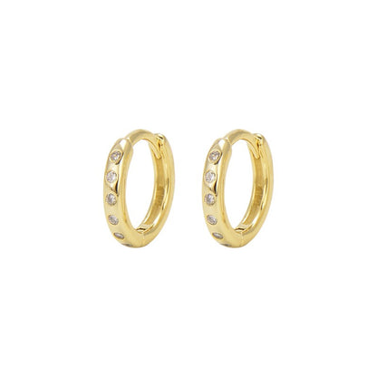 Sterling Silver CZ Hoops