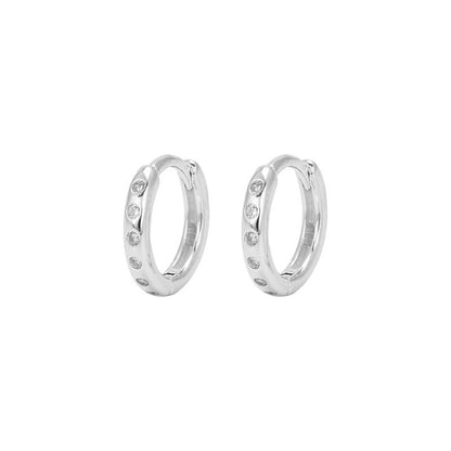 Sterling Silver CZ Hoops