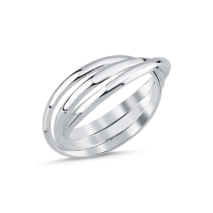 Sterling Silver 2 mm Triple Ring
