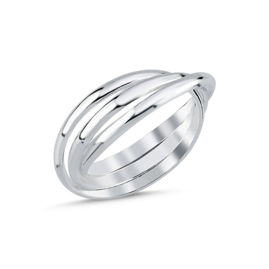 Sterling Silver 2 mm Triple Ring