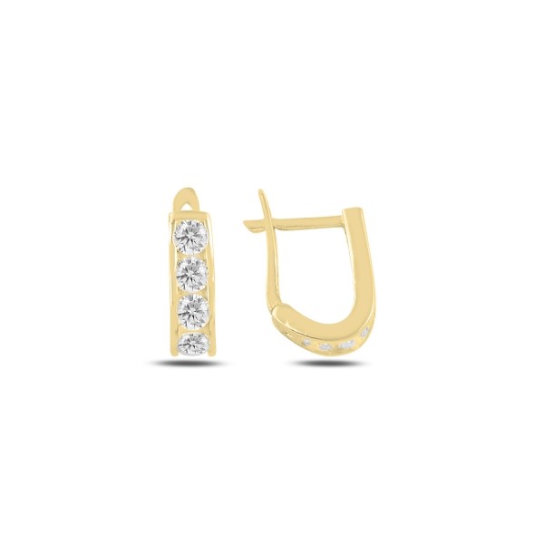Sterling Silver Rhodium Plated English Lock Earrings
