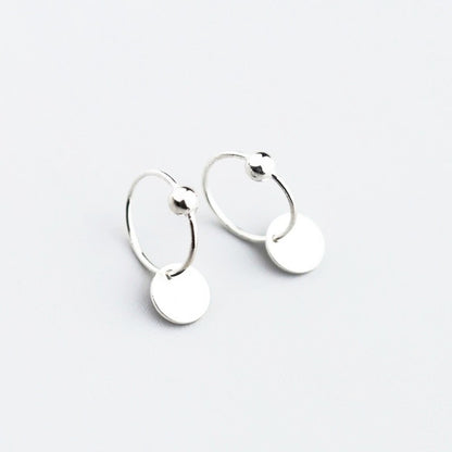 Sterling Silver Hoops with Charms