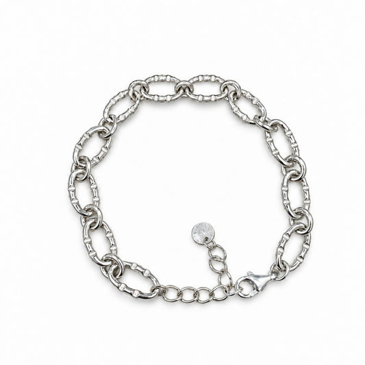 Sterling Silver Rhodium Plated Chain Bracelet