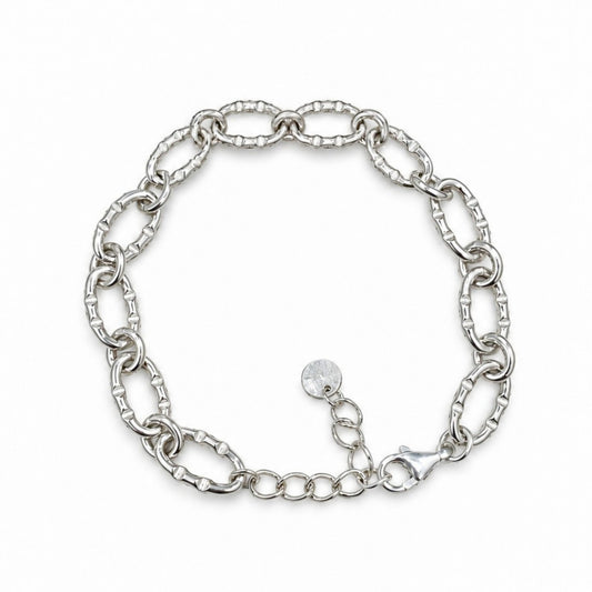 Sterling Silver Rhodium Plated Chain Bracelet
