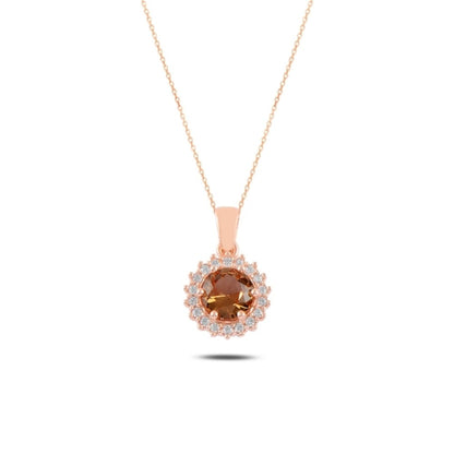 Sterling Silver Rose Gold Plated Zultanite Necklace