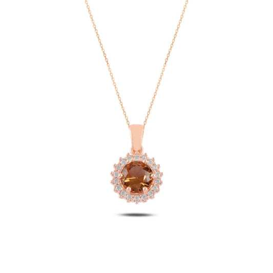 Sterling Silver Rose Gold Plated Zultanite Necklace