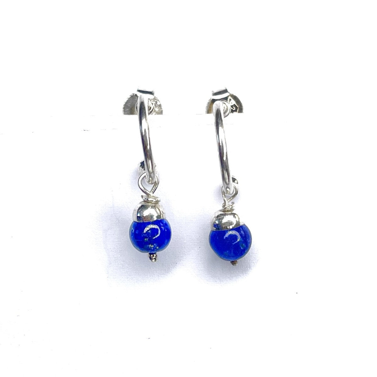 Sterling Silver Lazurite Drop Earrings
