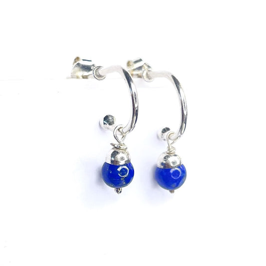 Sterling Silver Lazurite Drop Earrings