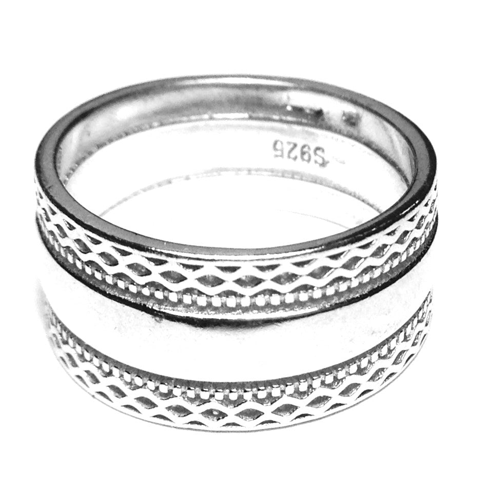 Sterling Silver 10 mm Band Ring