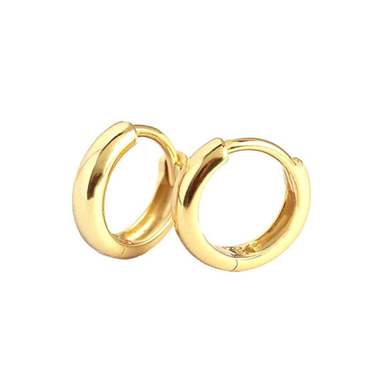 Sterling Silver Gold Plated Hoops