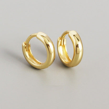 Sterling Silver Rhodium Plated Hoops