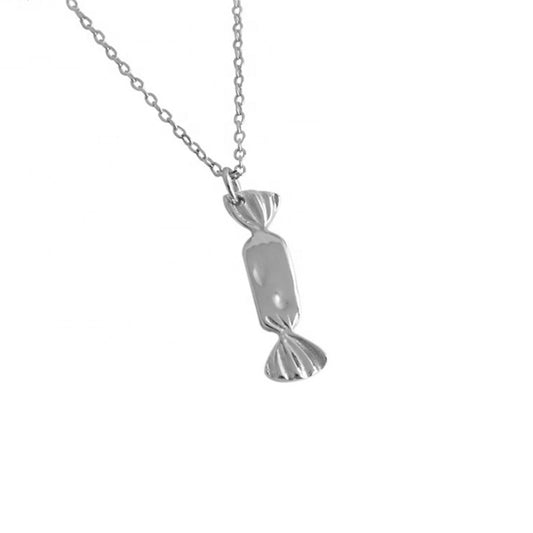 Sterling Silver Rhodium Plated Candy Necklace