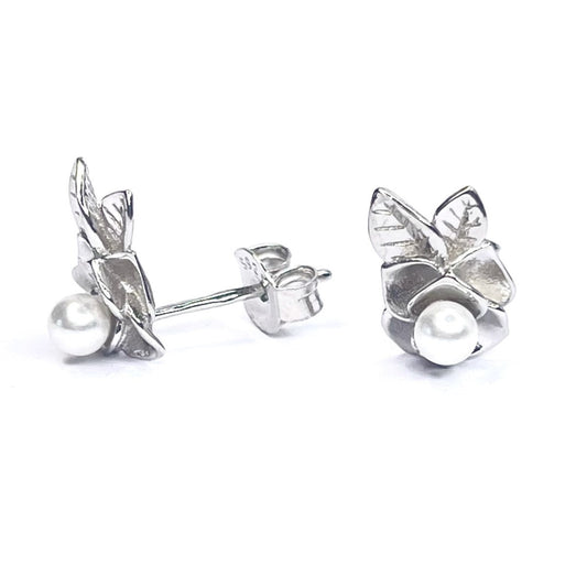 Sterling Silver Pearl Studs