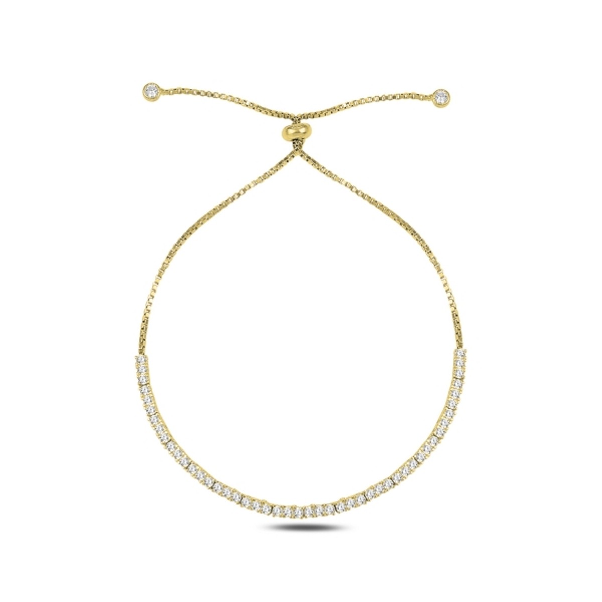 Sterling Silver Gold Plated 1.5 mm Tennis Bracelet