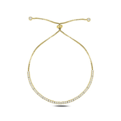 Sterling Silver Gold Plated 1.5 mm Tennis Bracelet
