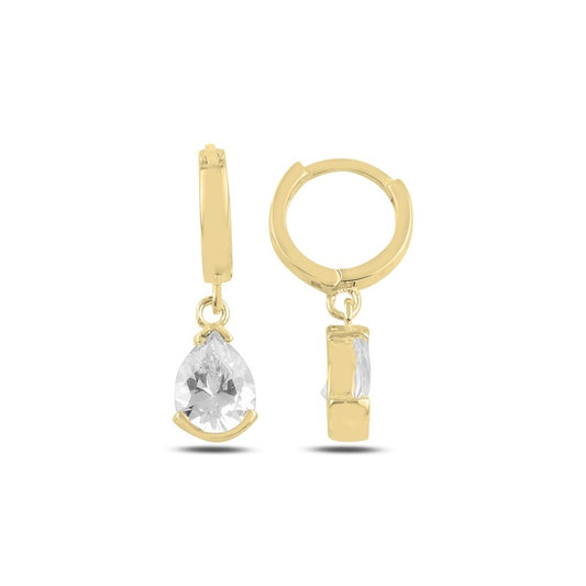 Sterling Silver Gold Plated Hoops with Charms