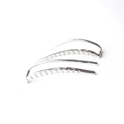 Sterling Silver Rhodium Plated Drop Earrings