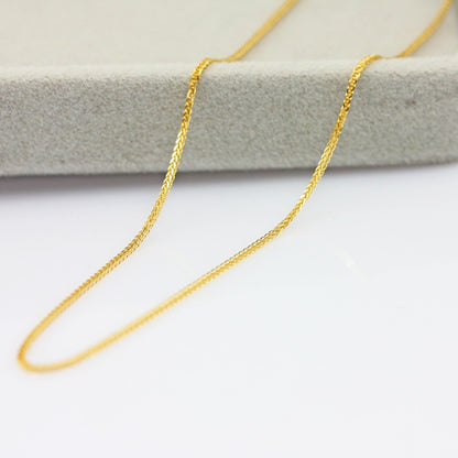 Sterling Silver Gold Plated 1 mm Chopin Chain