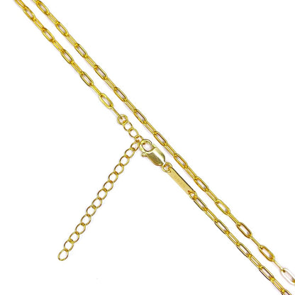 Sterling Silver Gold Plated 2 mm Chain