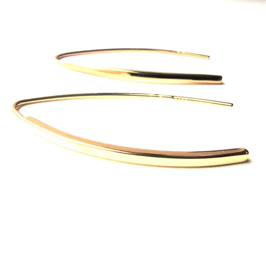 Sterling Silver Gold Plated Drop Earrings