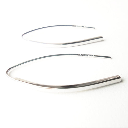 Sterling Silver Rhodium Plated Drop Earrings