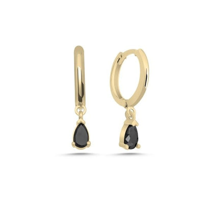 Sterling Silver Gold Plated Hoops with Charms 