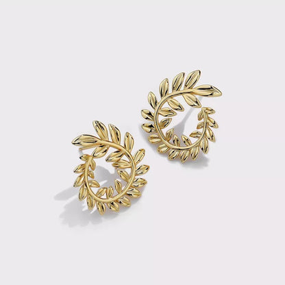 Sidabriniai auksuoti auskarai "Auksinis vainikas"