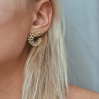 Sidabriniai auksuoti auskarai "Auksinis vainikas"