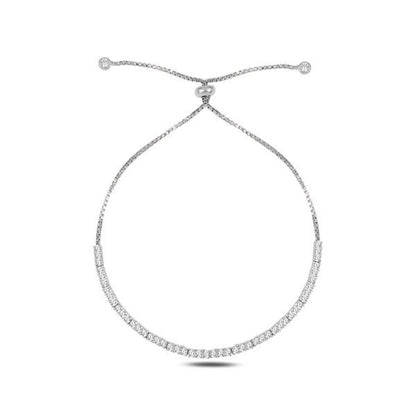 Sterling Silver Rhodium Plated 1.5 mm Tennis Bracelet