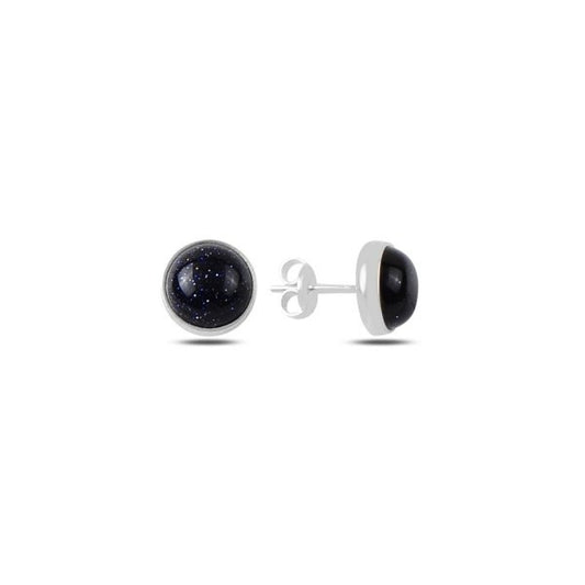 Sterling Silver Round Sparkling Studs
