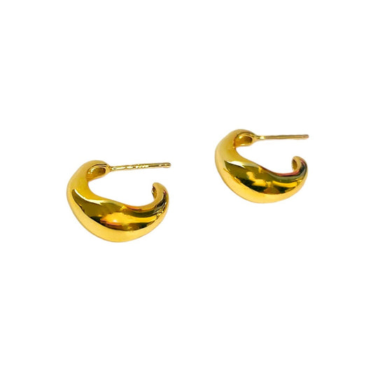 Sterling Silver Gold Plated Vintage Earrings