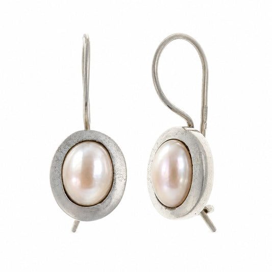 Sterling Silver Pearl Drop Earrings