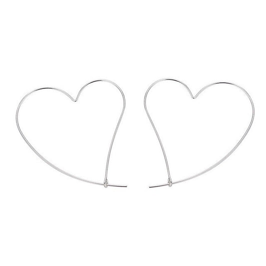 Sterling Silver Hearts - Hoops