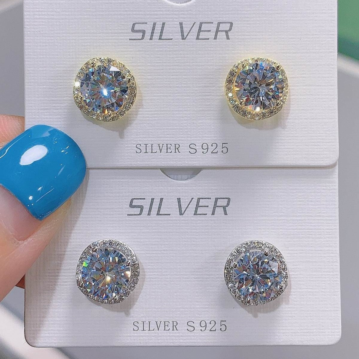 Sidabriniai auksuoti auskarai "Soleste"