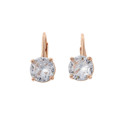 Sterling Silver CZ Drop Earrings