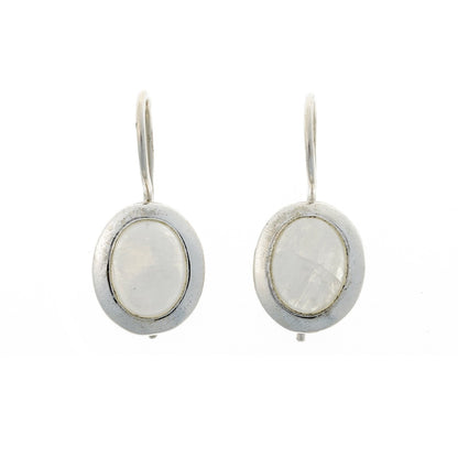 Sterling Silver Moonstone Drop Earrings