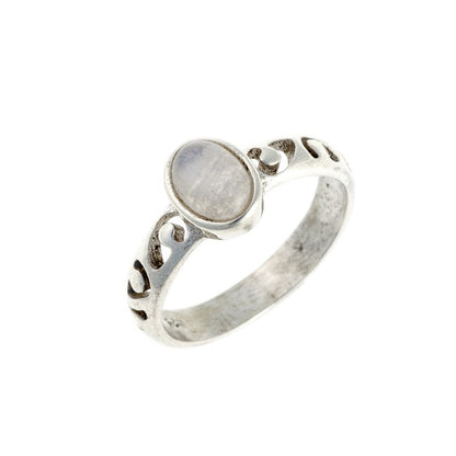 Moonstone silver ring