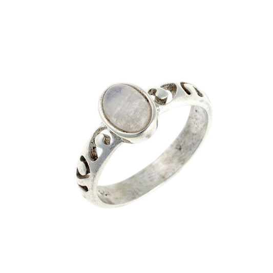Moonstone silver ring