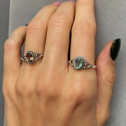 Smoky Quartz silver ring