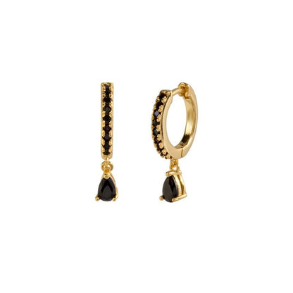 Sterling Silver Gold Plated Hoops with Charms