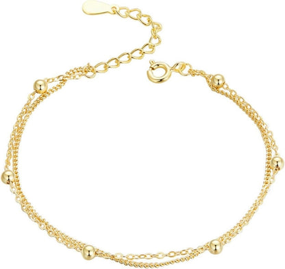 Dviejų gijų sidabrinė auksuota apyrankė