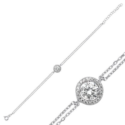 Sterling Silver Rhodium Plated Soleste Bracelet